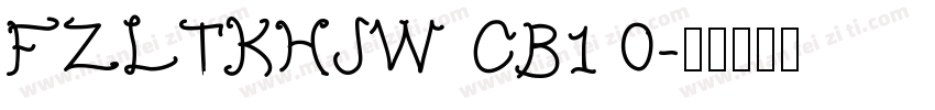 FZLTKHJW CB1 0字体转换